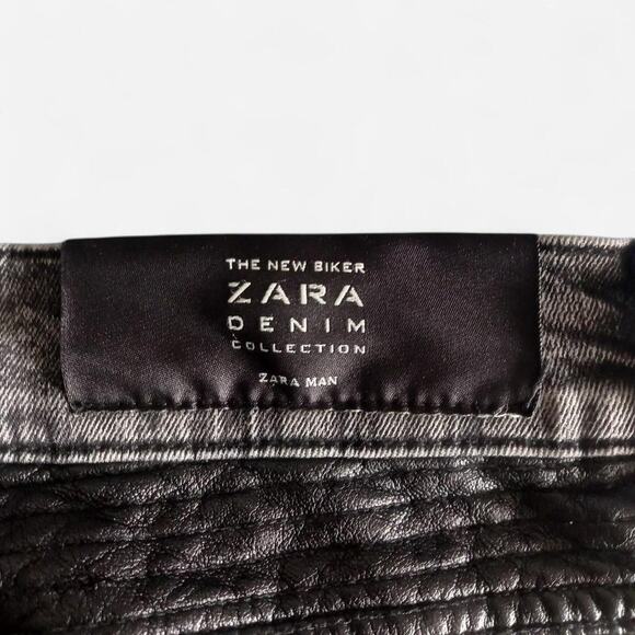 Zara skinny Jeans "the new biker" collection - size 32 in - Picture 7 of 8